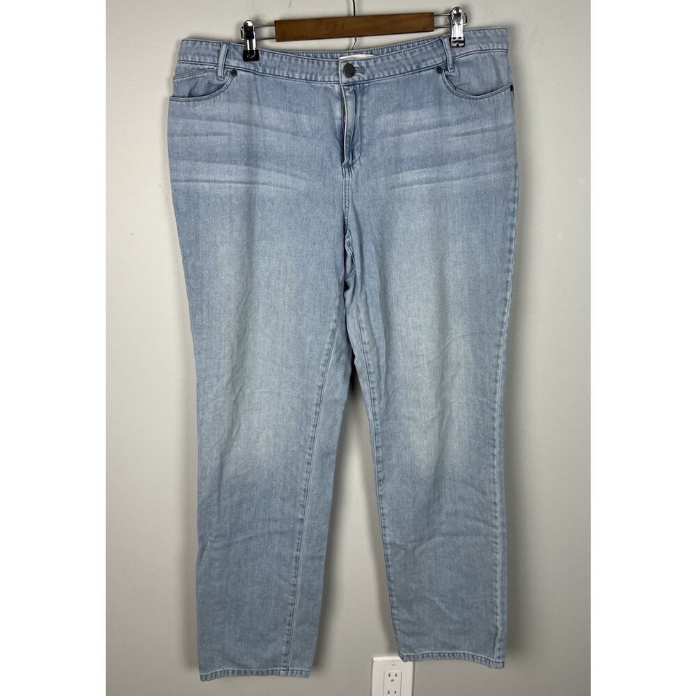 J. Jill Denim Boyfriend Relaxed Leg Light Wash Jeans Size 16 Tall Women’s